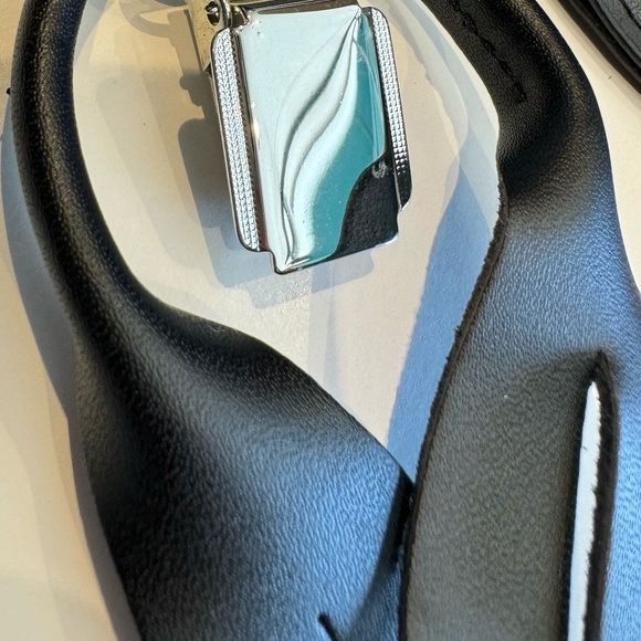 Red Elastic Suspenders with Leather trim and metal Clips - Picture 2 of 2